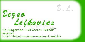 dezso lefkovics business card